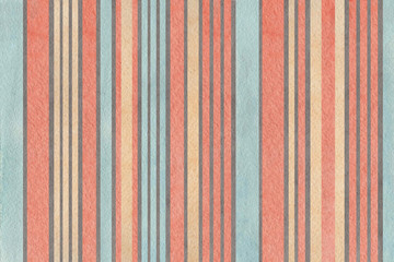 Watercolor gray, pink, beige and blue striped background.