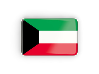 Flag of kuwait, rectangular icon