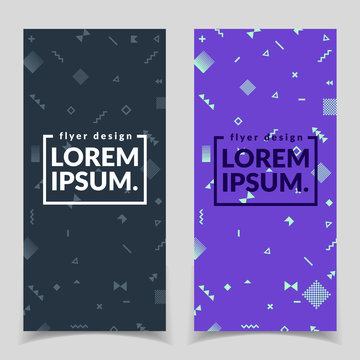 Chaotic geometry banners. Minimal futuristic design. Eps10 vector template.
