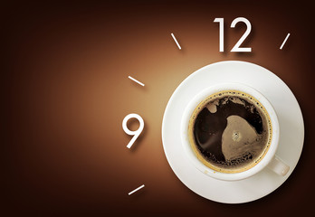 coffee time background with space for text. over light 01