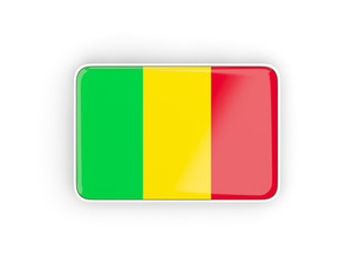 Flag of mali, rectangular icon