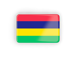 Flag of mauritius, rectangular icon
