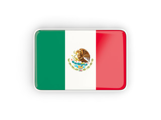Flag of mexico, rectangular icon