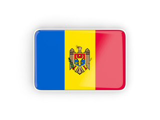 Obraz premium Flag of moldova, rectangular icon