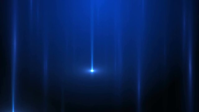 3d render abstract background with vertical light lines and flares. Background with blue lines in motion, could be useful as a frame or a texture. Blurred light lines with flares. Loop video.