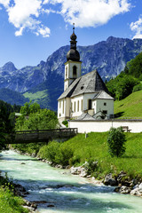 Naklejka premium Church of Ramsau in Bavaria