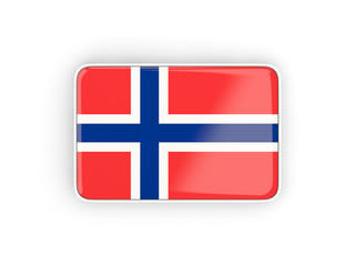 Obraz premium Flag of norway, rectangular icon