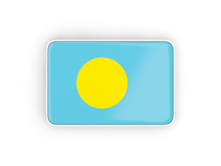 Flag of palau, rectangular icon