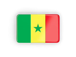Flag of senegal, rectangular icon