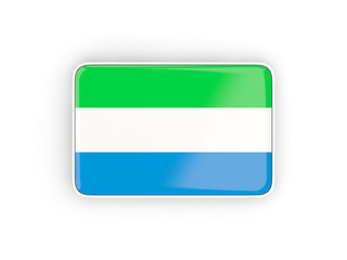Flag of sierra leone, rectangular icon