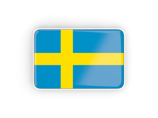Flag of sweden, rectangular icon