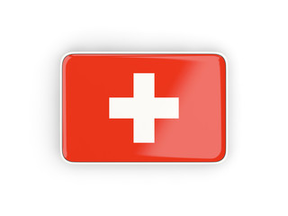 Obraz premium Flag of switzerland, rectangular icon
