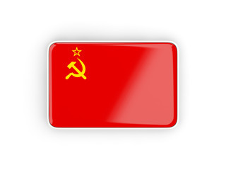 Flag of ussr, rectangular icon