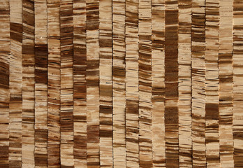Stacked wooden panels