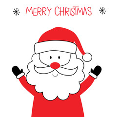 Christmas card with santa design