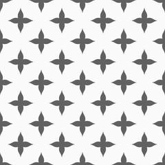 Monochrome geometric seamless pattern. Black and white vector texture.