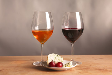 bottle of wine and glass on the table