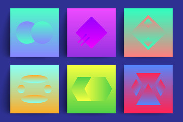 Fototapeta premium Colorful backgrounds with geometric shapes. Applicable for Covers, Placards, Posters, Flyers and Banner Designs.