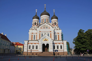Fototapeta na wymiar Alexander Nevsky cathedral in Tallinn, Estonia