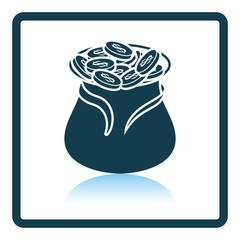 Open money bag icon