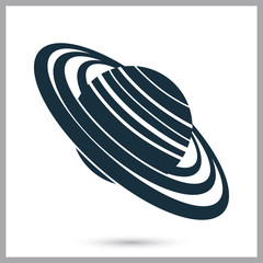 Saturn panet icon on the background