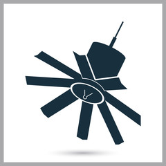 Fototapeta premium Satelite icon on the background