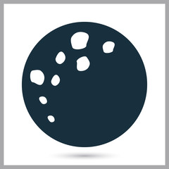 Moon icon on the background