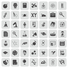 Set of forty nine education and science icons