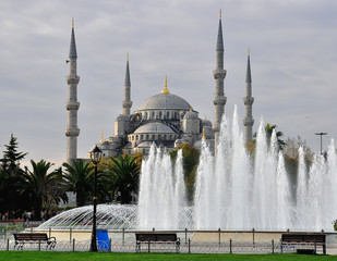 Fototapeta na wymiar The Blue mosque