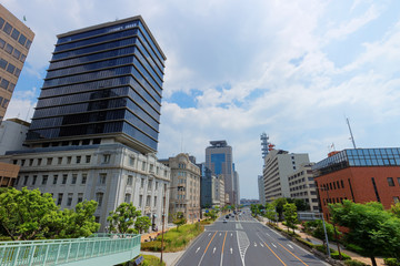 神戸海岸通のビル群