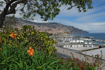 A view over Funchal Madeira from the gardens above.