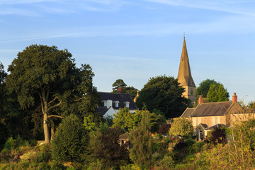 KIRKBY-IN-ASHFIELD, ENGLAND - AUGUST 15: St Wilfrid's church on a sunny summer morning. In...