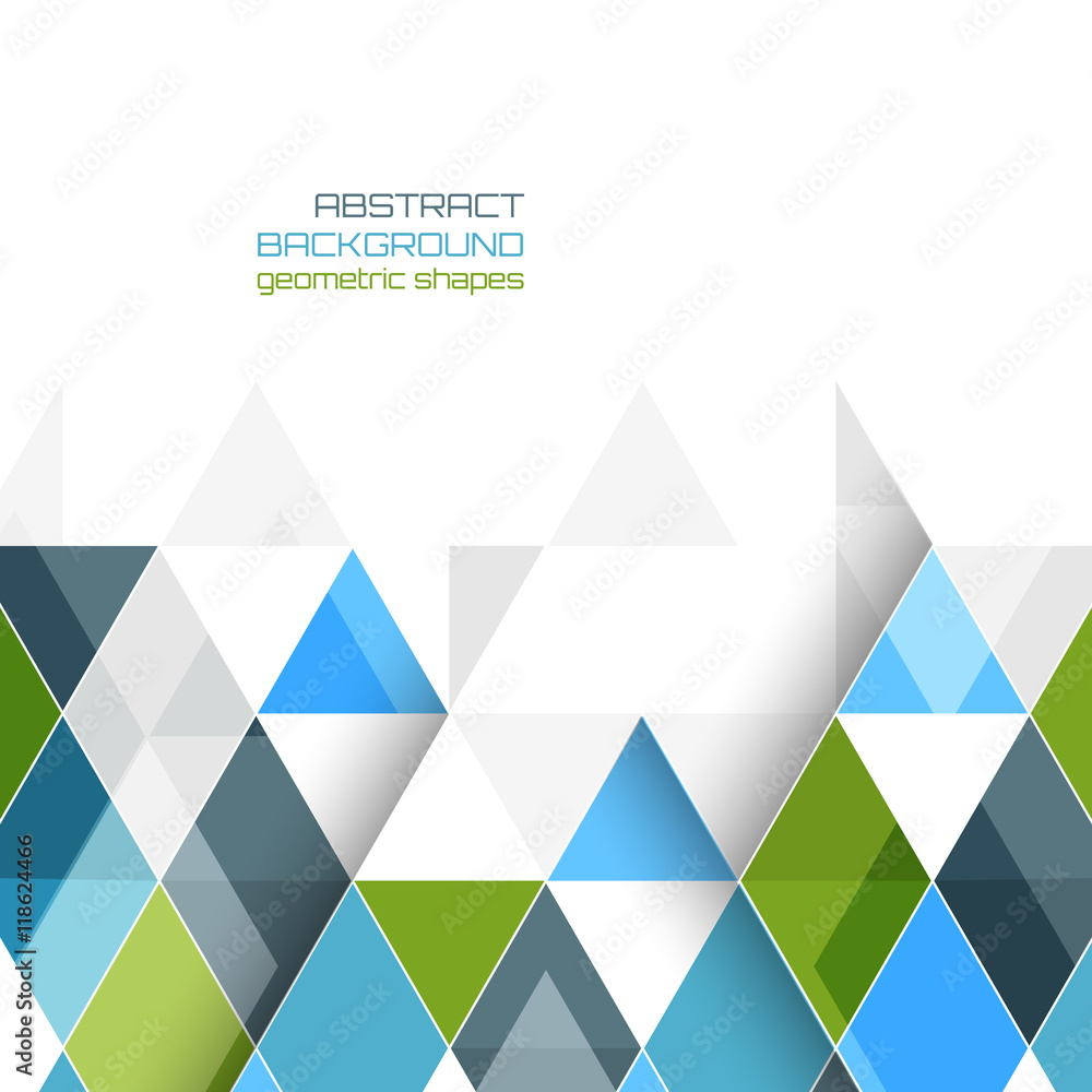 Poster abstract vector background with geometric shapes.