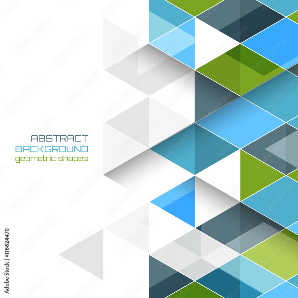 Aufkleber abstract vector background with geometric shapes.