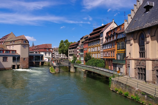 Strassburg im Elsass, Petite France - Strasbourg Petite France in  Alsace