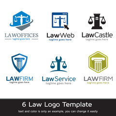 Law Logo Template Design Vector