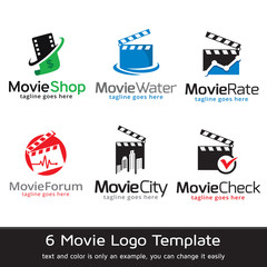 Movie Logo Template Design Vector
