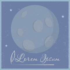 retro vintage design cover with moon vector illustration
