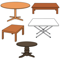 vector set of desks