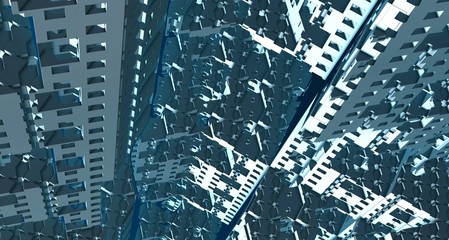 Metallic background steel construction 3d rendering