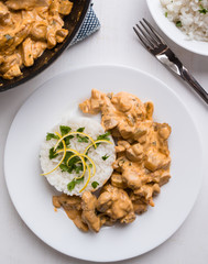 stroganoff with rice