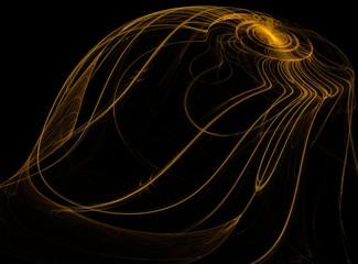 fractal jellyfish on a black background