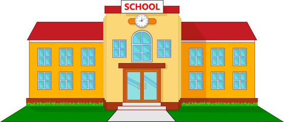 School building cartoon