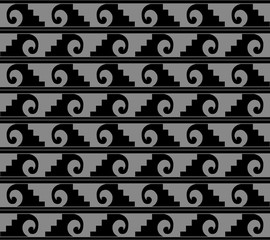 Antique seamless background 476 primitive green spiral curve ladder geometry
