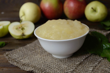 homemade puree from apples