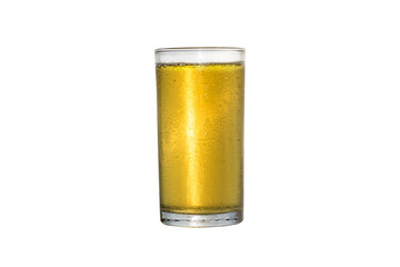 Glass of beer isolated on a white background with Clipping Path