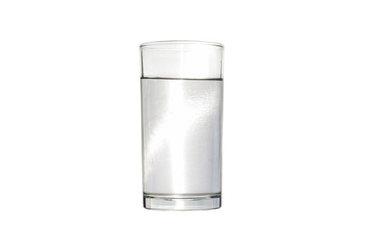 Glass of water isolated on a white background with Clipping Path