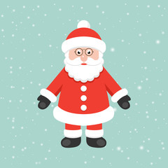 cartoon santa claus with glasses