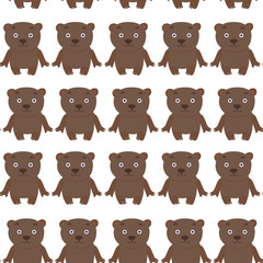 Seamless pattern with teddy bear vector illustration