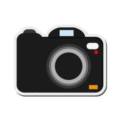 flat design photographic camera icon vector illustration